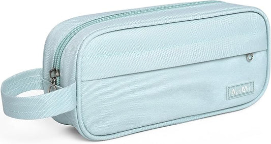 Aen Art Pencil Case, Large Capacity Pencil Pouch, Zipper Pencil Box with Easy Grip Handle & Loop for School Teen Girl Boy Men Women (Green)
