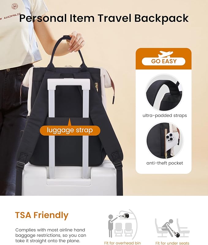 LOVEVOOK Puffer Laptop Backpack for Women, 17 Inch Work Backpack purse for Nurse Teacher, Personal Item Travel Bag College Computer Daypack for Daily Commute
