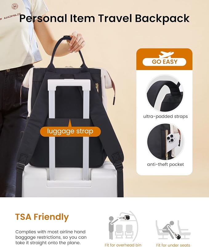 LOVEVOOK Puffer Laptop Backpack for Women, 15.6 Inch Work Backpack purse for Nurse Teacher, Personal Item Travel Bag College Computer Daypack for Daily Commute
