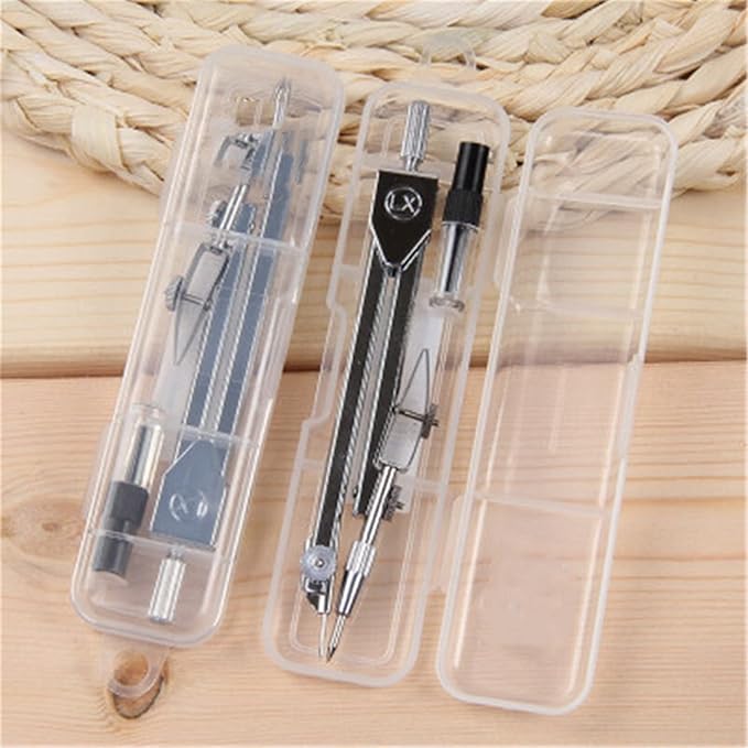 BABETT Drawing Compass Drafting Tools Professional Compass Compass Geometry Set with Math and Precision Compass Metal and Durable Solid and Flat Tools Math Ruler Kit