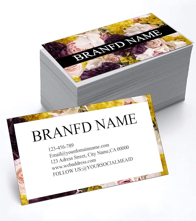 Custom Premium Business Cards 200 Full color Business Cards can Add You need to Customize, Personalized Name Card No Additional Charge Size 3.5" X 2"