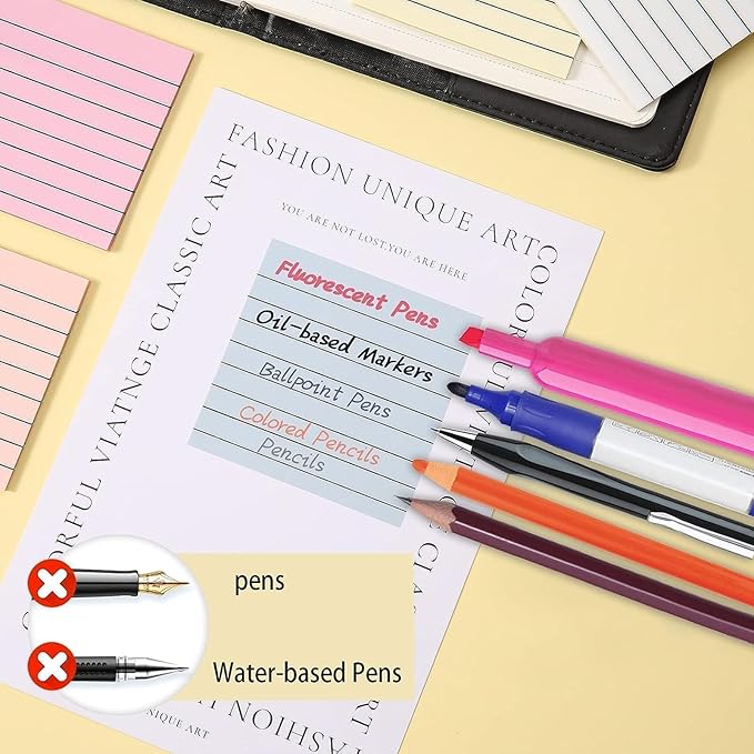 200 Sheets, 4 Pads Clear Transparent Sticky Notes 3.7"x 2.7", Lined, Gird, Record Lifes, Projects, Waterproof, Self-Stick Post Notes, Easy to Post for Office, Home, Notebook, Meeting
