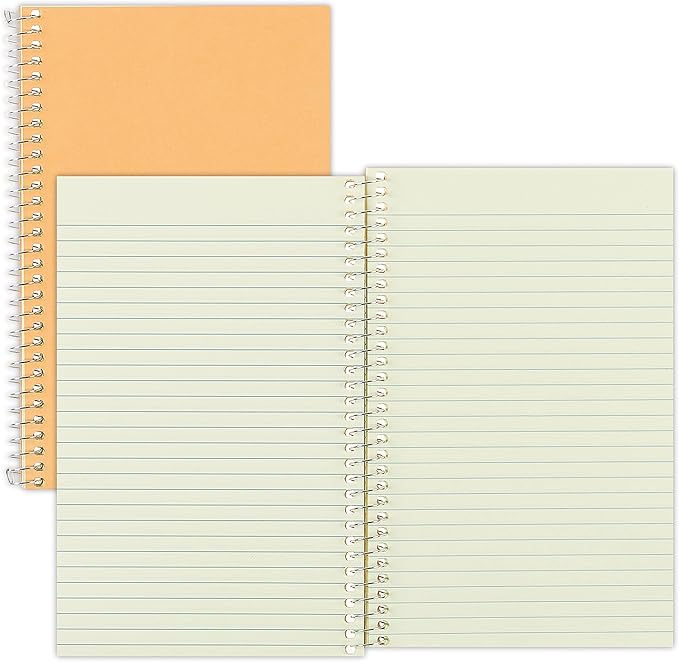 National Single-Subject Wirebound Notebooks, Narrow Rule, Brown Paperboard Cover, (80) 7.75 x 5 Sheets
