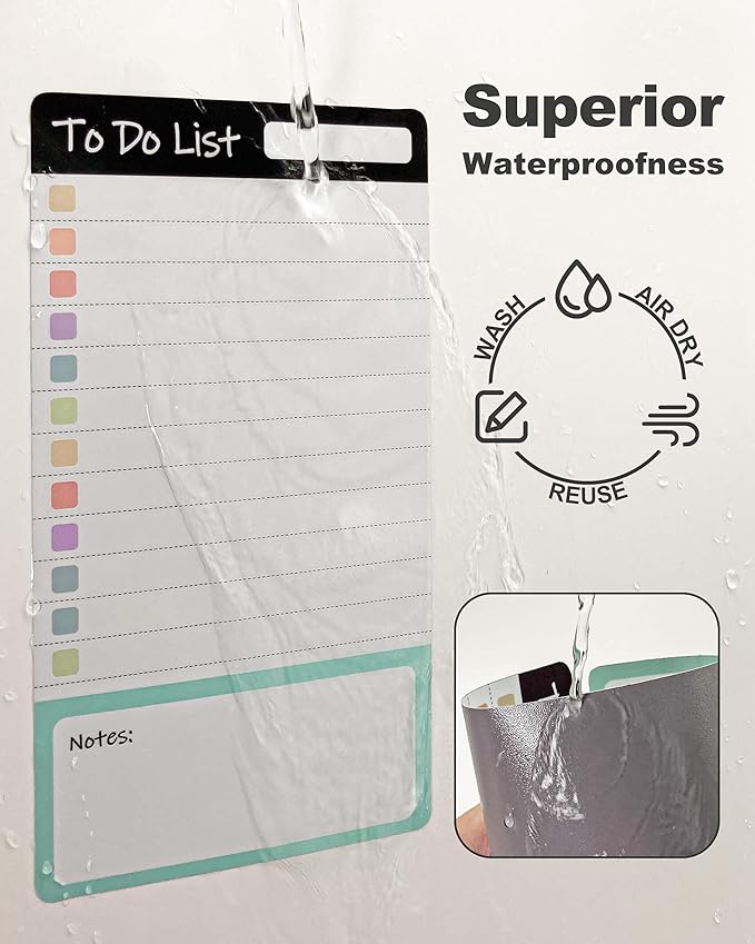 Dry Erase to Do List Sticky Notes| 12pcs Premium Daily Planner White Board| Chore Chart Checklist Notepad| Lined Task Todo Memo Pad| Removable Suitable for Home,Office,Refrigerator,Desk