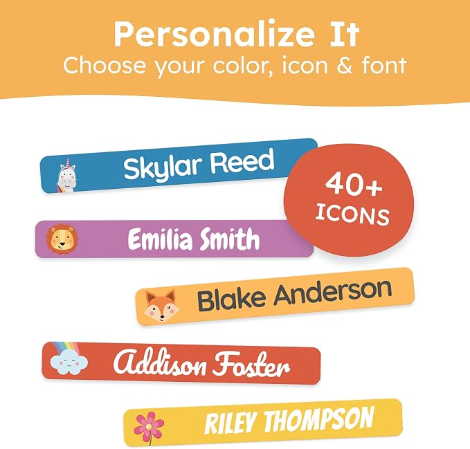 Personalized Kids Name Labels for Pencils Color Mix [150pcs] - Waterproof Name Stickers for School & Daycare - Pencil Custom Name Stickers - Children Name Stick On Labels for Pens (2.0”x0.3”)