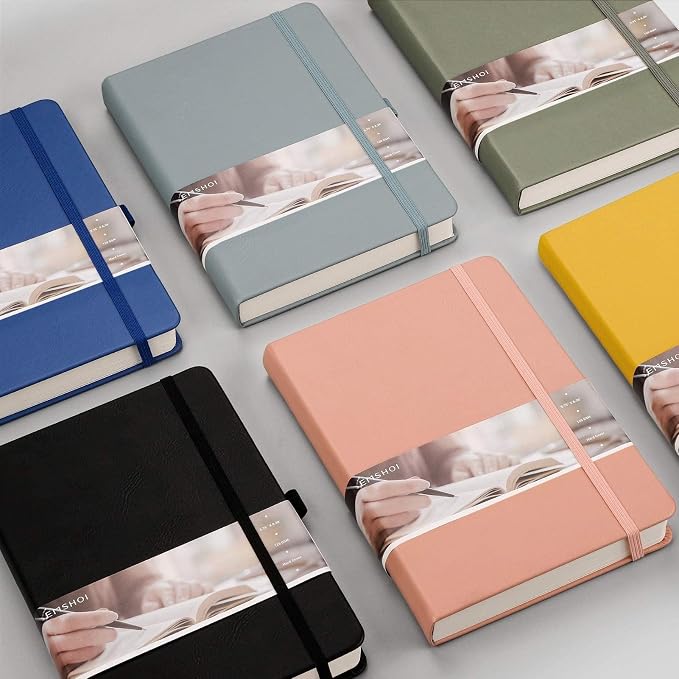 EMSHOI Dotted Journal Notebook, 256 Pages, A5 Size (5.7'' x 8.3'')