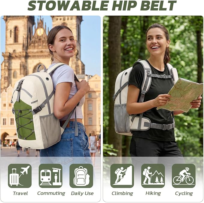 TILYMOL 30L Hiking Travel Backpack for Men Women with Hydration System | Lightweight Waterproof Outdoor Camping Backpack/Day Pack, Hiking Daypack for Hiking, Travel, Sports, Running, Biking