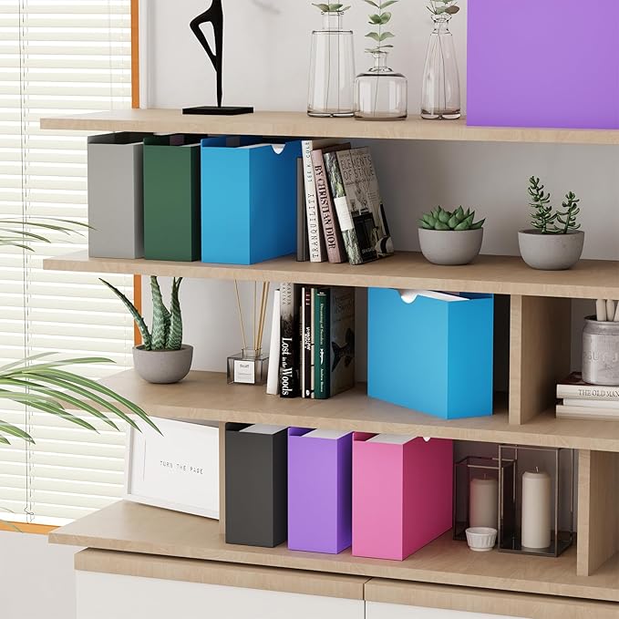 Plastic 3 inch expanding file jacket folders,12 Pack Reinforced Colored Manilla Pocket Folders,Poly Expandable File pocket for Documents,Heavy Duty Expansion Pocket Files with Straight Cut Tabs