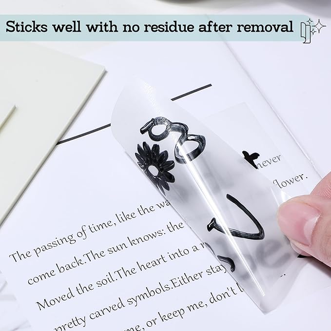 [1000 Sheets] Transparent Sticky Notes, 3x3 inch Clear Sticky Notes, Self-Adhesive Waterproof Translucent Sticky Notes for Annotation College School and Office Supplies