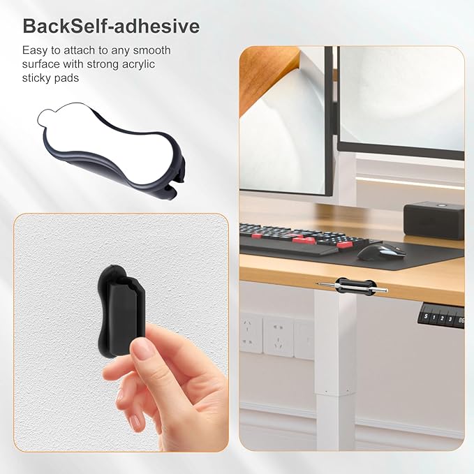 Adhesive Pencil Holder for Desk, 5PCS Upgraded Adhesive Pen Holder for Clipboard, Wall, Marker Holders, Teacher Supplies for Classroom kids Desk Accessories