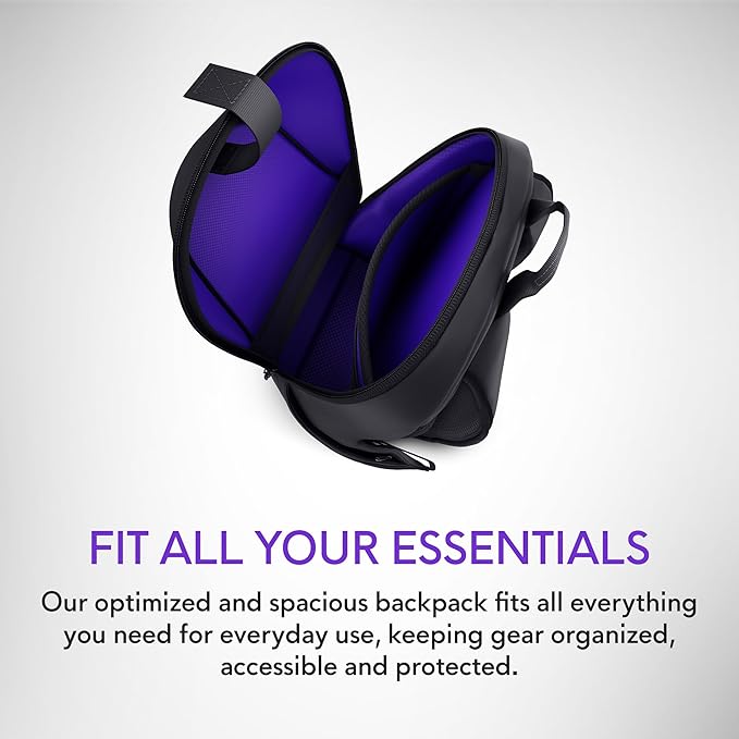 Alienware 16 Backpack - AW5625P - 21L Capacity, 3D Breathable mesh, Magnetic pocket organizers, RFID safe pocket, Weather resistant, 3D Iridescent reflective Alienware logo - Alienware Black