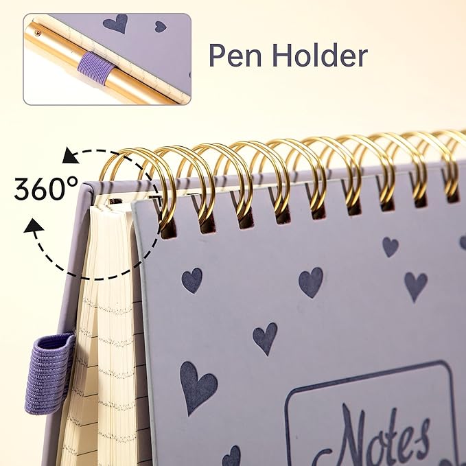A5 Top Spiral Notebook,240 Pages Steno Pads College Ruled Journal Note Pad