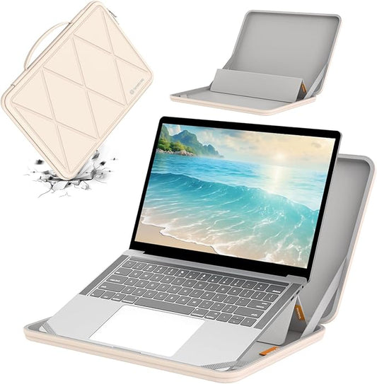 Smatree MS98 Hard EVA Protective Sleeve Case with Stand Compatible for 16 inch ASUS Vivobook Pro 16X OLED M7600, for 16 inch ASUS ExpertBook B5 Flip OLED B5602F/B5 OLED B5602, White