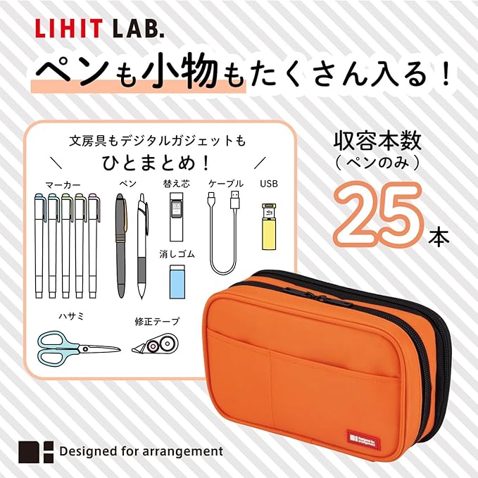 LIHIT LAB Large Capacity Double Zipper Pencil Case For School Office College, Big Capacity 6 Compartments Pencil Bag Holder Adults Teen Boys Girls, Travel Cosmetics Storage, Maroon Camo(A7555-133)