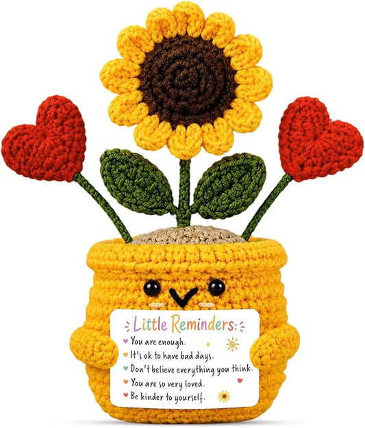 Teen Girl Back to School Supplies College Dorm Room Essentials for Kids Girls Boys Get Well Soon Stress Relief Gifts for Women Men Thinking of You Feel Better Sunflower Gifts Crochet for Women Girl