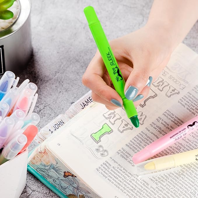 Mr. Pen- No Bleed Gel Highlighters, Assorted Colors, 16 Pack, Bible Highlighters and Pens No Bleed, Bible Markers for Study, Journaling, School Supplies and Accessories