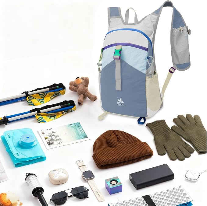 15L Small Hiking Backpack Travel Daypack Colorful Lightweight Packable Foldable Casual Backpack for Women Men