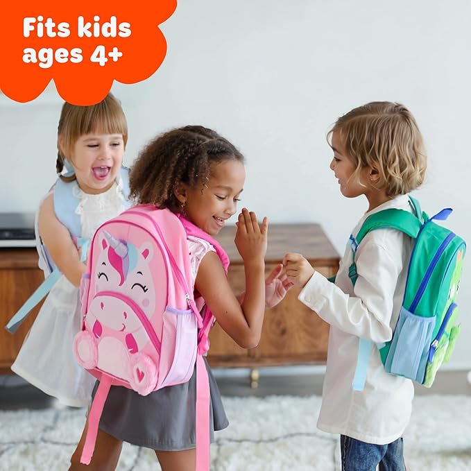 Move2Play, Dinosaur Kids Backpack | Kid Size | Back to School | Elementary, Kindergarten Book Bag | Designed for Boys & Girls Ages 4+ Year Olds | Travel Ready