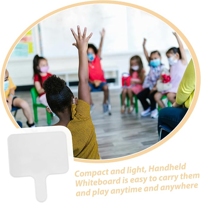 Homoyoyo Personal Whiteboard Handheld Answer Paddle Dry Erase Lap Board Sided Whiteboard Markers Classroom Teaching Tool