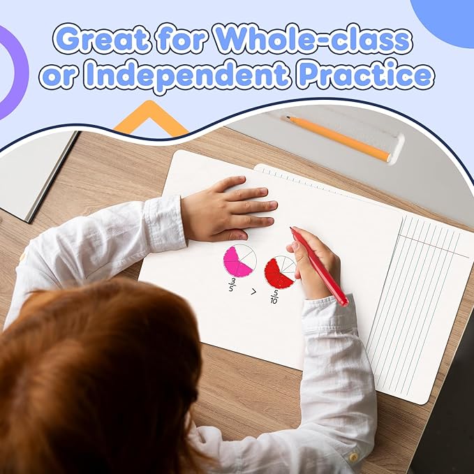 12 Packs Lined Paper College Ruled Whiteboard Paper, Dry Erase Notebook Sheets Reusable to Do List Small White Board with Lines for Students, Erasable Desk Notepad Teacher Classroom Supplies