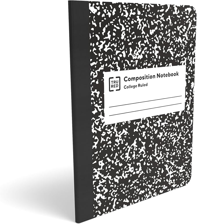 STAPLES Composition Notebook, 9.75x7.5 Inch, College Ruled, 48/Ctn