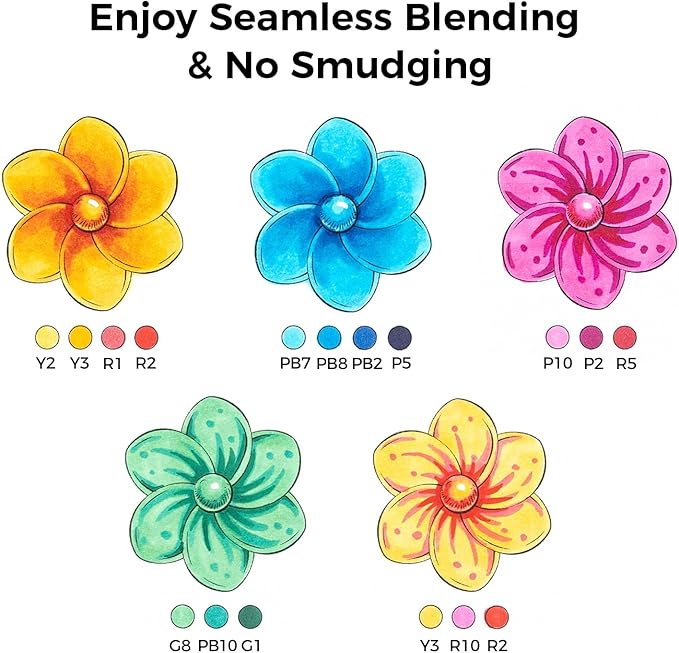 Ohuhu Alcohol Markers Brush and Chisel Tip: 48-Color Double Tipped Art Marker Set for Artist Adults Cozy Coloring Illustrations - Honolulu - Brush and Chisel Dual Tips- Refillable - AP Certificated