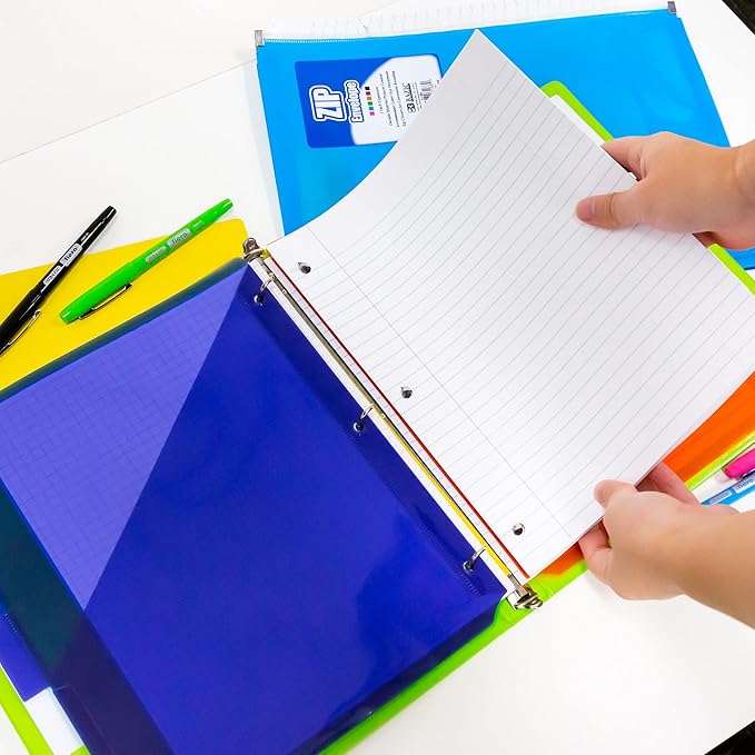 BAZIC Products Filler Paper Loose Leaf Papers 150 ?Sheet, Wide Ruled 3 Hole Punched for Ring Binders, for Office School Student Writing, 24-Pack