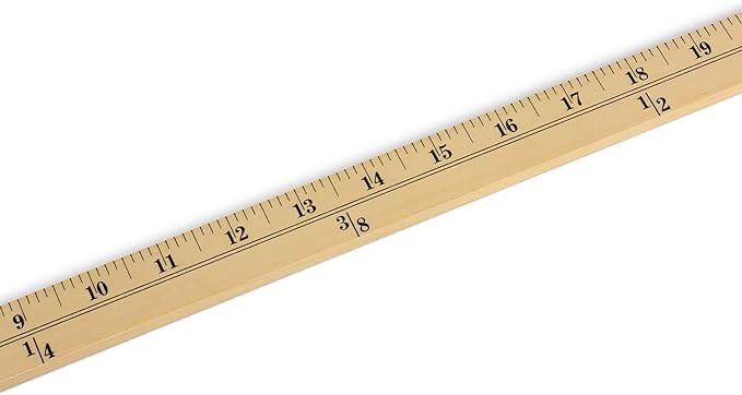 Dritz 742 36-Inch Wooden Thick Yardstick with Metal Ends
