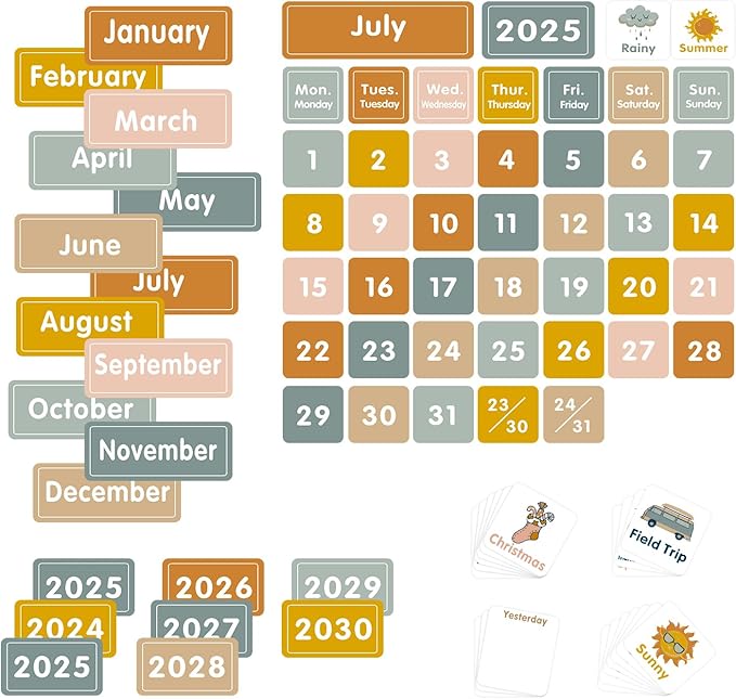 REGELETO Boho 46+3 Pockets Calendar Pocket Chart with 92 Cards for Classroom,Large Size: 28.75 x 24 inch Black Monthly Calendar and Weather Pocket Chart for Students Learning for Home or School