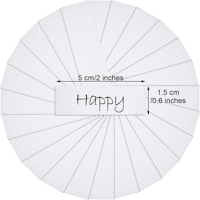 Outus 150 Pieces Iron on Fabric Name Labels for Clothing, 2 x 0.6 Inch Precut Custom Writable Clothes Name Tag Washable Personalized Label for School Nursing Home College Camp Daycare Uniform