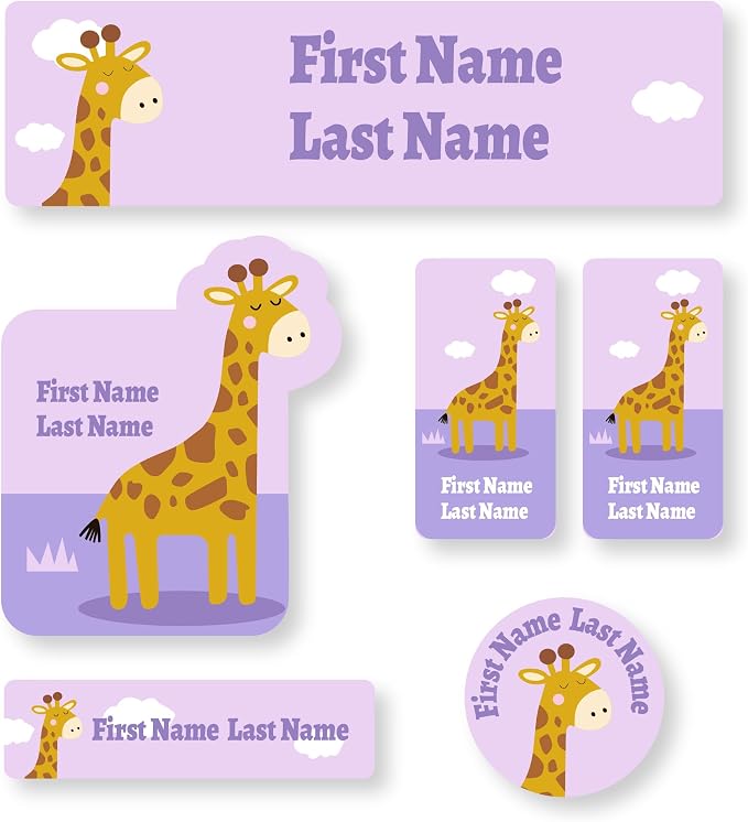 Personalized Daycare Name Labels for Kids (71 Labels) - Custom Durable Waterproof Name Stickers for Clothing Tags, Water Bottles, Lunch Boxes, and School Supplies - Dishwasher, Washer