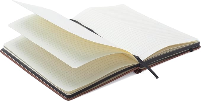 EVERLINEA 5.6” x 8.3” Embossed Fox A5 Hardcover Notebook, 240 Lined Pages, Rust Orange