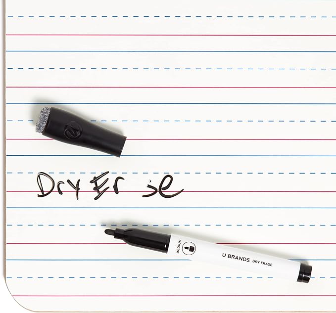 U Brands Dry Erase Lapboards, 10 Pack, 9" x 12", Double-Sided Small Whiteboards for School, Student Lapboards for Classroom, School & Homeschool Supplies, Portable Mini Whiteboard Set
