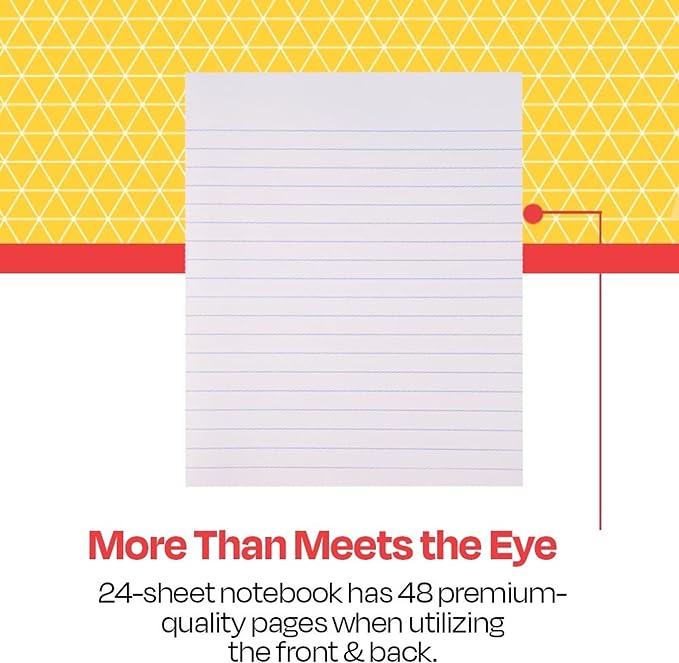 Roaring Spring School Smart Stitched Cover Composition Book - 8.5 x 7 Inches - 24 Sheets No Margin, Manila, 1 Count (Pack of 1)