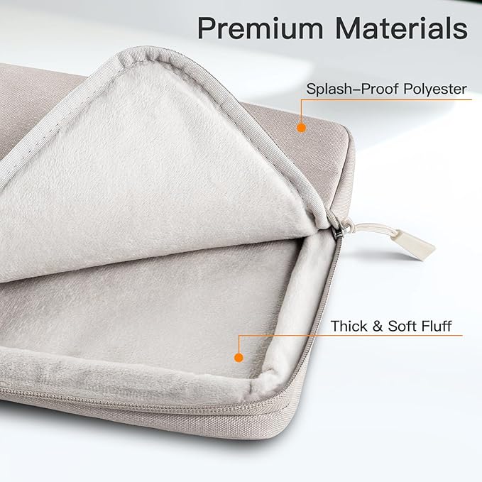 JETech Laptop Sleeve for 15-Inch Notebook, Compatible with MacBook Air 15-Inch M5-M2, MacBook Pro 16-Inch M5-M1, Waterproof Shockproof Case with Accessory Pocket Bag (Starlight)