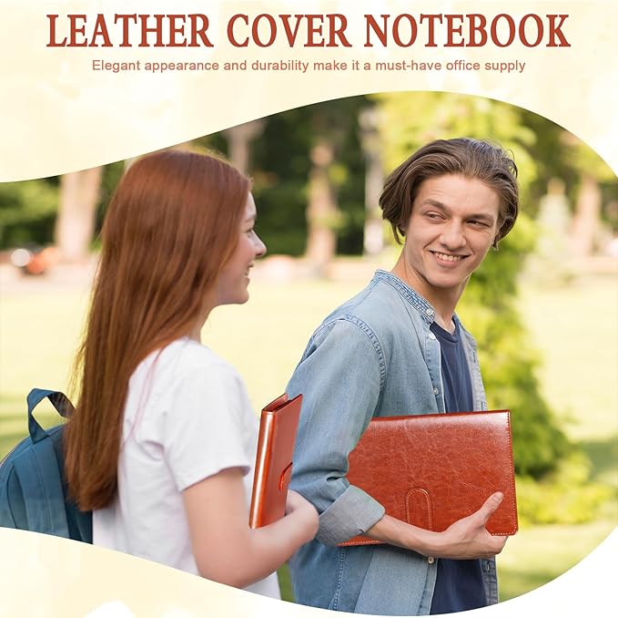 Steno Pad Holder PU Leather Cover 6x9 Steno Pad Cover Business Padfolio Organizer Compatible With 6x9 Steno Notebook Portfolio Pocket Organizer With Pen Loop for Business Office（Brown）