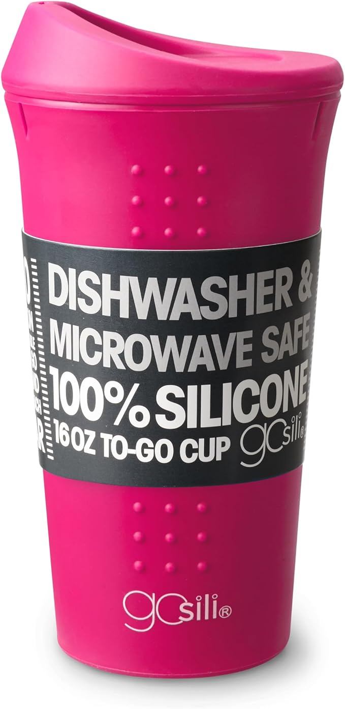 Siliconr Travel Mug - Hot Pink