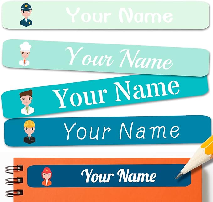 120 PCS Personalized Labels for Kids，Custom Name Tag Stickers Labels Waterproof for School Supplies,Water Bottle,Lunch Box,Toys(2.3 x 0.4 in)