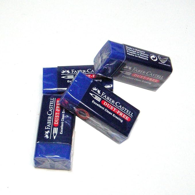Faber-Castell Pencil Eraser Specially Formulated for Art & Graphic Use [Pack of 4] - Super Save Pack