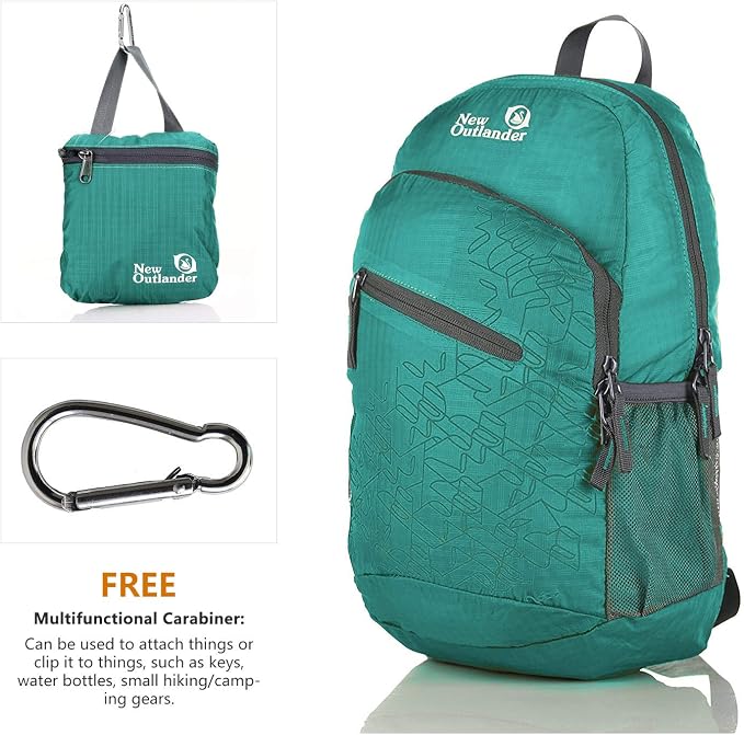 Outlander 20L/33L- Most Durable Packable Lightweight Travel Hiking Backpack Daypack (Dark Teal, 20L)