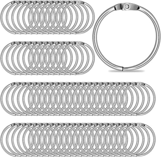500 Pack 1.2 Inch Loose Leaf Binder Rings 30mm Metal Office Book Rings Office Book Flashcard Ring Metal for Index Cards, Notebooks, Flashcard, Papercards, DIY Crafts, Keychain
