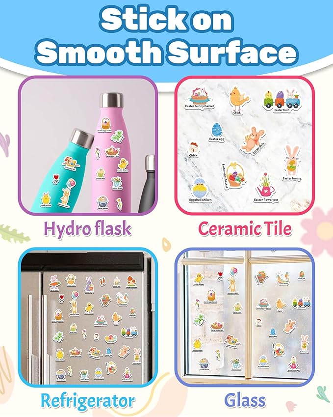 Benresive Reusable Sticker Book for Toddlers, Travel Stickers for Kids, Toddler Crafts Activities Toys, Birthday Gifts for Boys & Girls - Easter