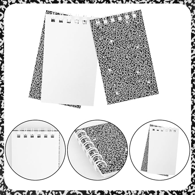 24 Pack Mini Notebook Composition Pocket Spiral Notebooks Notepads for Kids