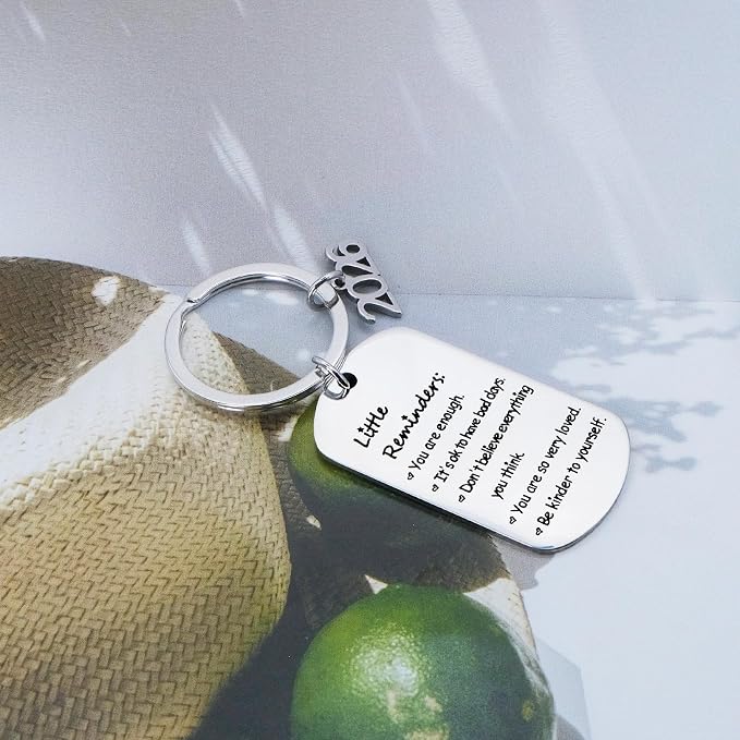 School Supplies for High School Students Back to Shcool Supplies for Teen Girls Boys First Day of School Inspirational Christmas Birthday Gift for Daughter Son Little Reminders Mental Health Keychain