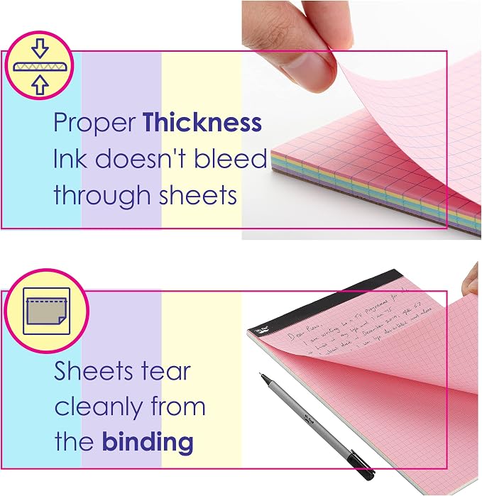 Mr. Pen- Graph Paper Pad, 17x11 Inches, 4x4 (4 Squares per Inch), 22 Sheets (Pack of 3)