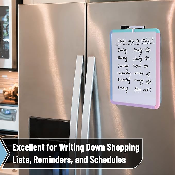 Mr. Pen- Dry Erase Board, 14” x 11” with a Black Dry Erase Marker, Small Mini White Board for Students