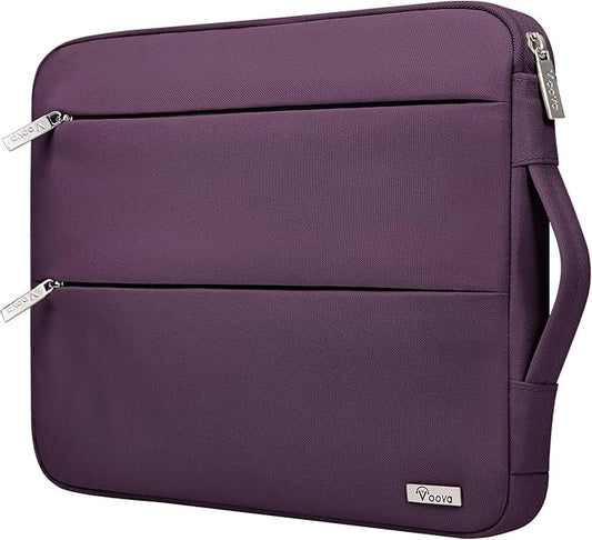 Voova 15.6 16 Inch Laptop Sleeve Case Compatible with MacBook Pro 16 M1/M2/M3/M4 Max 2019-2025, 15.6-16” Hp Lenovo Acer Asus, Waterproof Slim Computer Bag Cover with Handle, Dark Purple