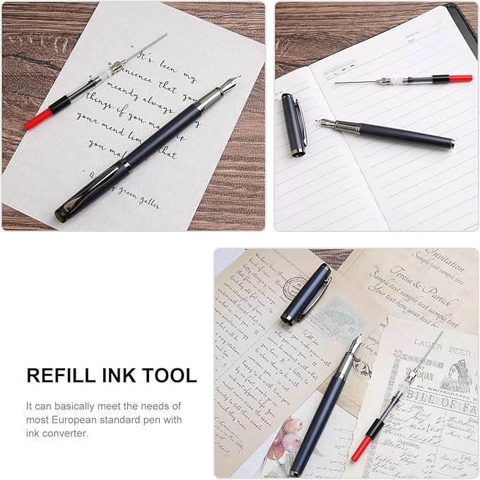 Calligraphy Fountain Pen Set - Includes 5 Nibs, Ink Bottle, Ink Refill Converter and 18 Cartridges, Fancy Pen for Women Men Gift - MU-25