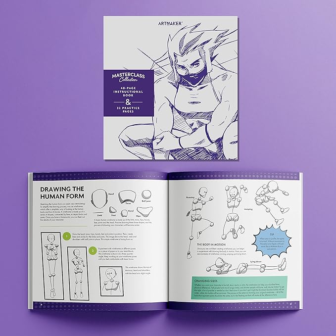 Hinkler Art Maker Masterclass Collection: How to Draw Manga Kit - Adults Drawing Kit – Draw Manga - Japanese Art - Drawing Stationary - Advanced Drawing Guide - Arts and Craft for Adults - Craft Kits