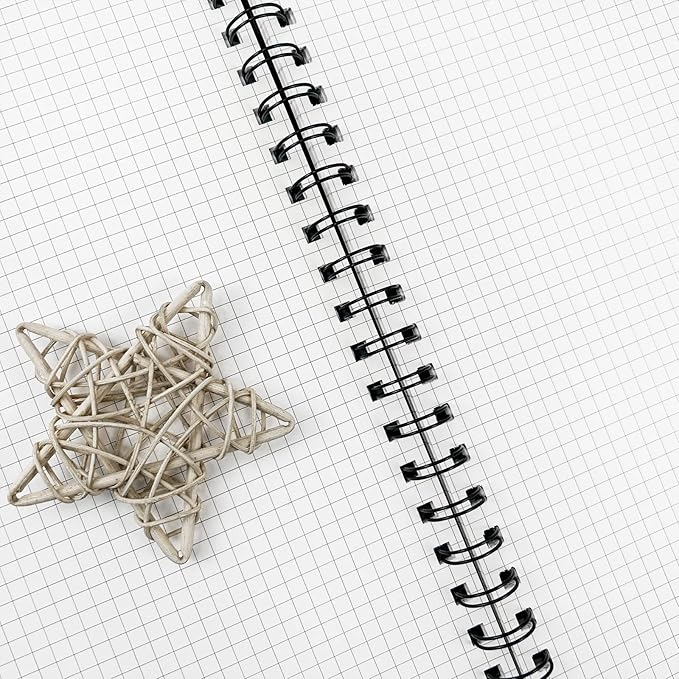 Graph Paper Notebook Spiral Notebook 8.5" x 11" 8 Pack Grid Paper Notebook Graph notebook Engineering notebook 120 Pages 100 GSM Thick Graphing Paper Notebook Hardcover Journal for School